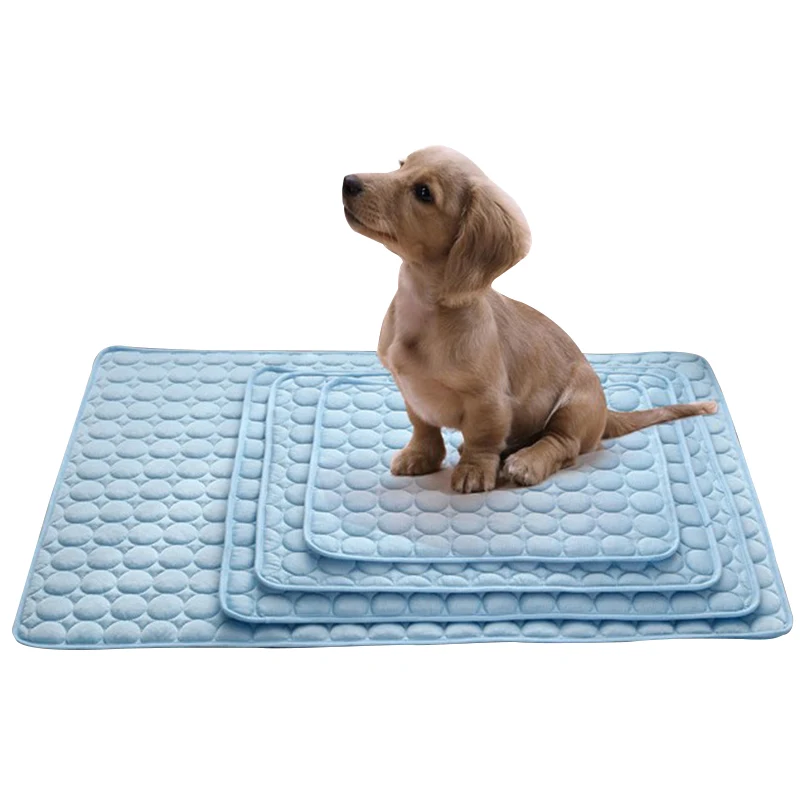 

Pet Mat Dog Cat Rectangular Washable Summer Ice Silk Cooling Sleeping Floor Cage Bed Pad Seat Cushion