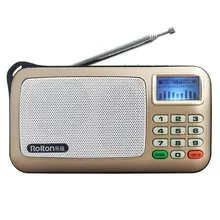 Rolton W505 MP3 WMA WA плеер мини портативные радио колонки FM радио с ЖК-экраном Поддержка TF карты воспроизведение музыки светодиодный фонарик