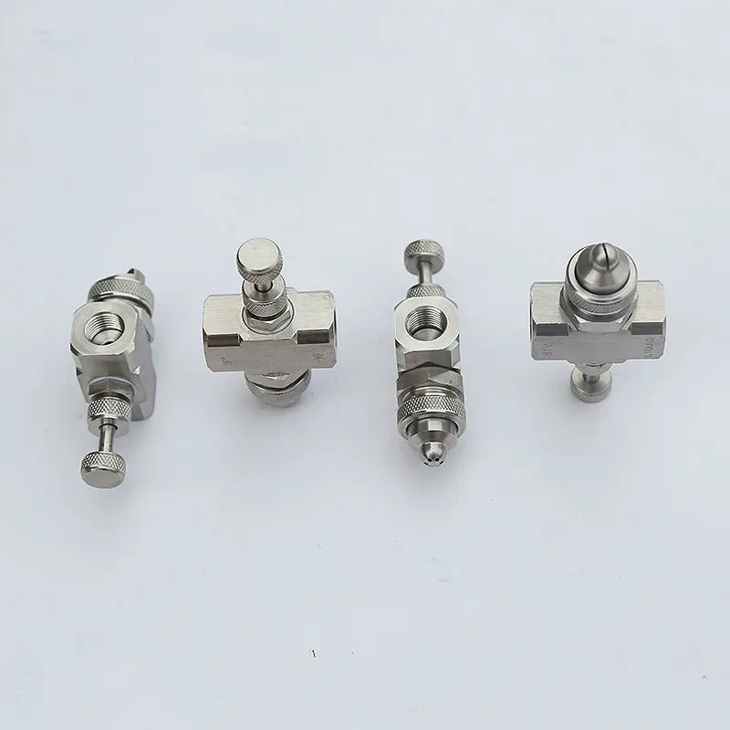 Бесплатная Доставка! 1/4 ''Регулируемый расход ss304 распылитель воздуха 6 стилей