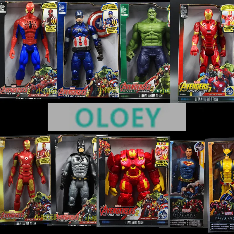 

12” Avengers: Endgame Iron Man Captain America Thor Batman Hulk Thanos With LED Light And Sound Action Figure Model Toy 30CM