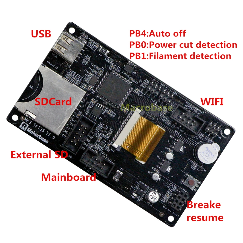 3d принтер дисплей MKS TFT35 V1.0 сенсорный экран+ MKS TFT Wi-Fi модуль пульт дистанционного управления ЖК-панель 3,5 ''TFT цветной дисплей