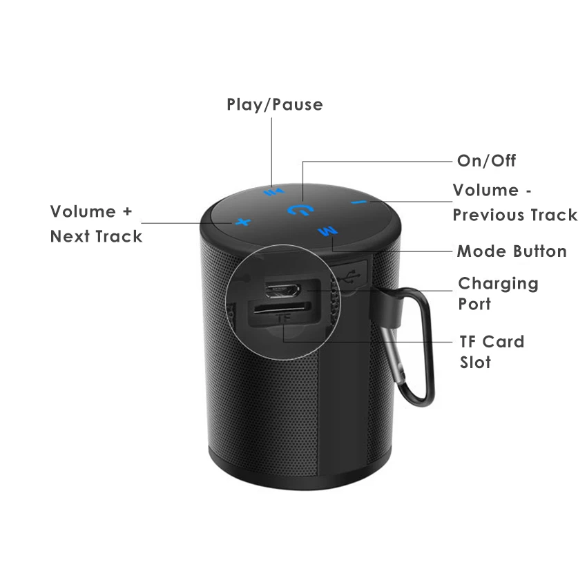 Aimitek T2 Outdoor Waterproof Bluetooth Speaker-10