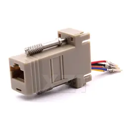 RJ45 женский DB9 к RJ45 адаптер Разъем rs232 модульная cab-9as-fdte к rj45 db9 для компьютера