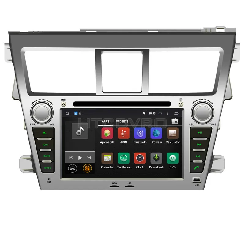 Discount YMODVHT 7inch 4G Octa Core Android 9.0 7.1 Car DVD Player for Toyota Vios 2007- GPS Navigation Auto RDS Radio Audio Video Stereo 1