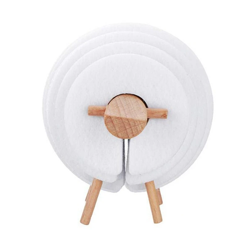 

Sheep Shape Anti Slip Cup Pads Coasters Insulated Round Felt Cup Mats Japan Style Creative Home Office Decor Art Crafts Gift