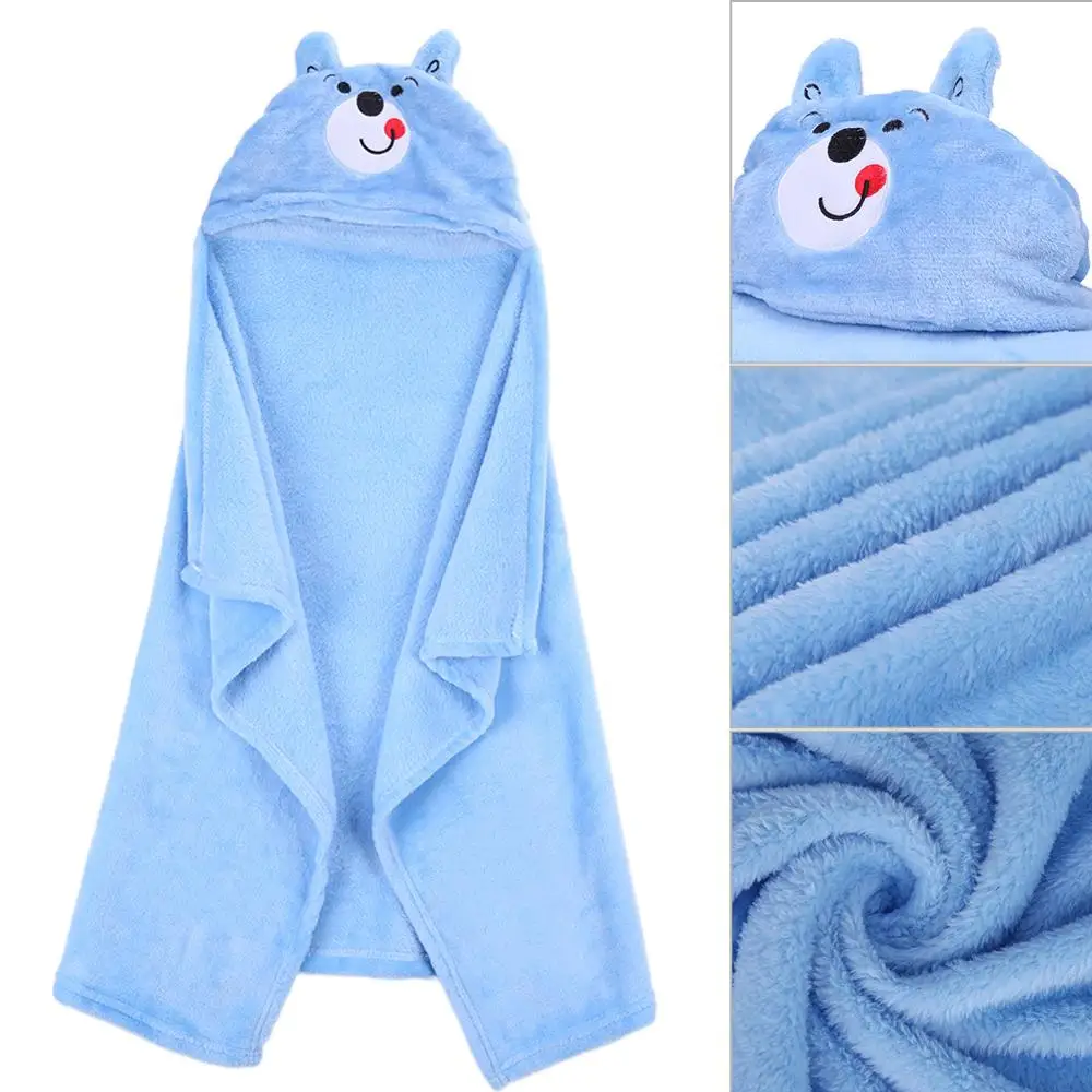 Банный халат для новорожденных, одеяло с милыми животными, детское одеяло с капюшоном, банный халат для малышей, банное полотенце для