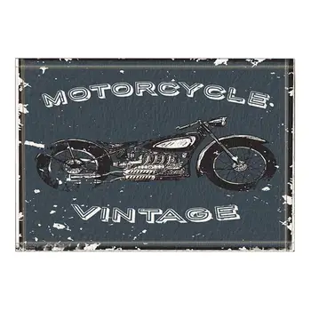 

Motorcycle on Vintage Bath Rugs, Non-Slip Doormat