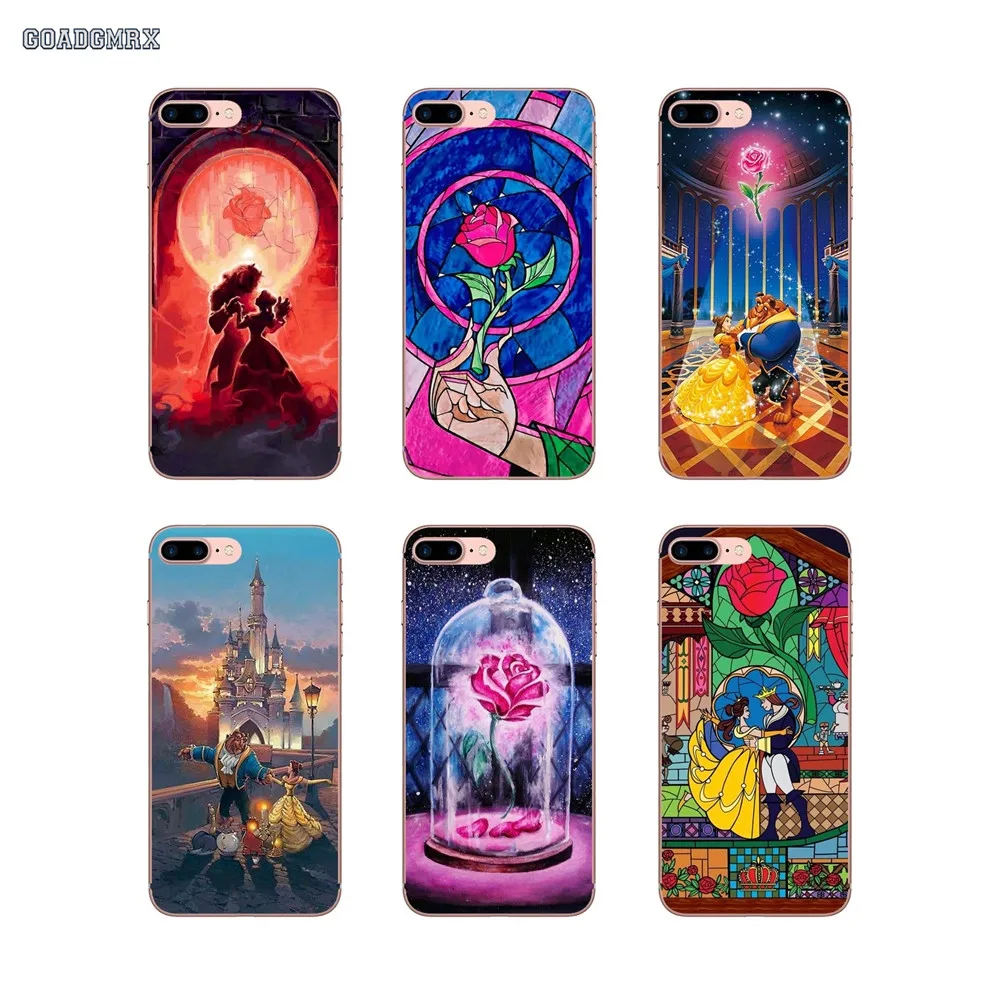 

For Xiaomi Redmi 2 S2 Note 6 7 6A Mi 8 Lite 9 SE Pro Mi Max 3 Mix 2 2S 3 Pocophone F1 TPU Case Covers Beauty Beast Rose Princess
