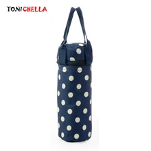 Детская теплоизоляционная сумка для бутылочки грудного молока, переносная сумка в горошек для мам, путешествий, для кормления младенцев, теплая прогулочная коляска BB5018