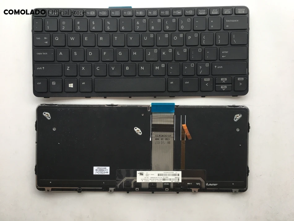 Английская Клавиатура США для HP PRO X2 612 G1 с подсветкой рамкой клавиатуры US Layout |