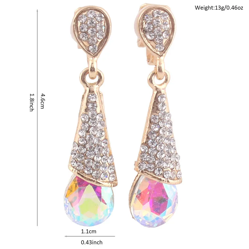 fashion gold plated drop earring no pierced for women  (8)