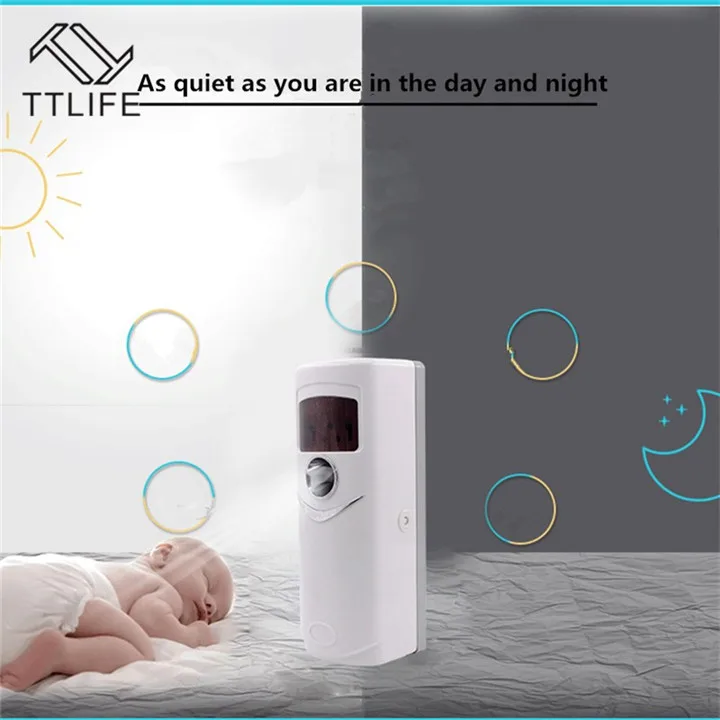 

TTLIFE Fragrance Machine Automatic Timing Light-sensing Aerosol Dispenser Flavoring Machine Perfume Air Freshener Home Bathroom