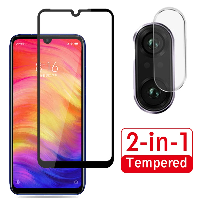 

2 in 1 3D Camera Lens Glass For Redmi Note 7 Full Cover Tempered Glass For Xiaomi Redmi Note 7 Screen Protector Protective film