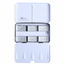 MEEDEN Empty Watercolor Tins Box for Professional Art Plastic Watercolor Palette Art Supplies