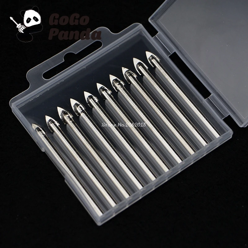 Free shipping 6mm 8mm 12mm Glass Drill Bits Hole Saws for Hard Brittle Ceramic Materials Round Handle