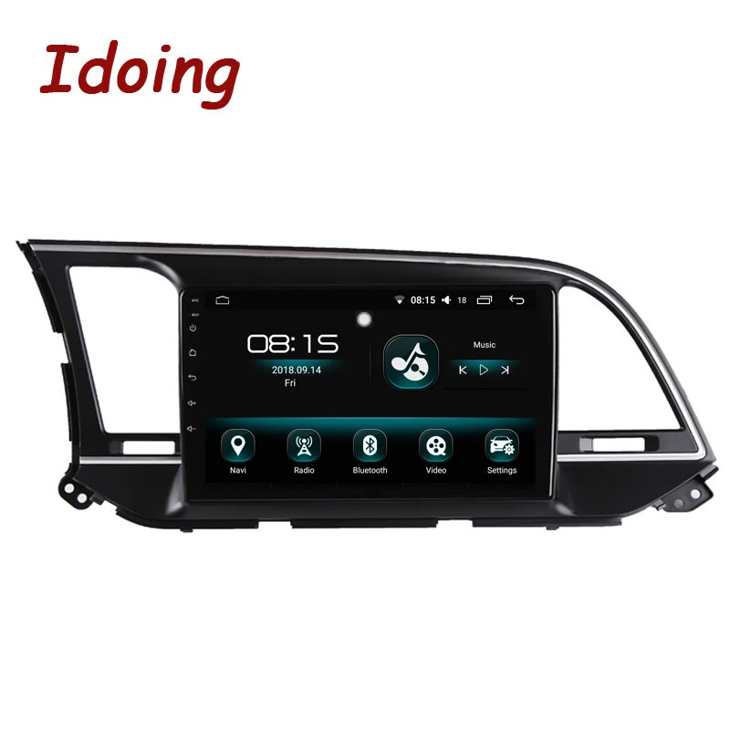 Sale Idoing 9" Car Android 8.1 Radio Multimedia Player For Hyundai Elantra 6 2015-2018 GPS Navigation 4G+64G Octa Core NO 2 DIN DVD 2