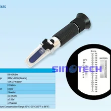 Ручной рефрактометры Brix 58-92% для пчеловодства рефрактометр RHB-92TATC+ калибровочное масло
