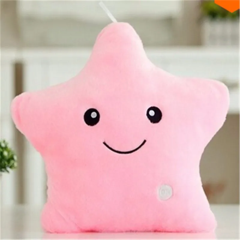 Estrella LED luminoso almohada Peluche lindo suave felpa luz del Flash LED de colores estrella almohada Peluche juguetes para niñas Estrella LED luminoso almohada Peluche lindo suave felpa luz del Flash LED de colores estrella almohada Peluche juguetes para niñas