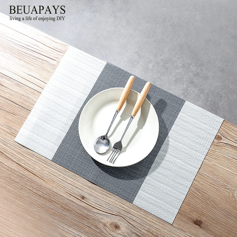 

1pcs DIY Mats & Pads Simple cushion PVC non-slip and heat insulation European-style PVC table mat wash-free environmental protec