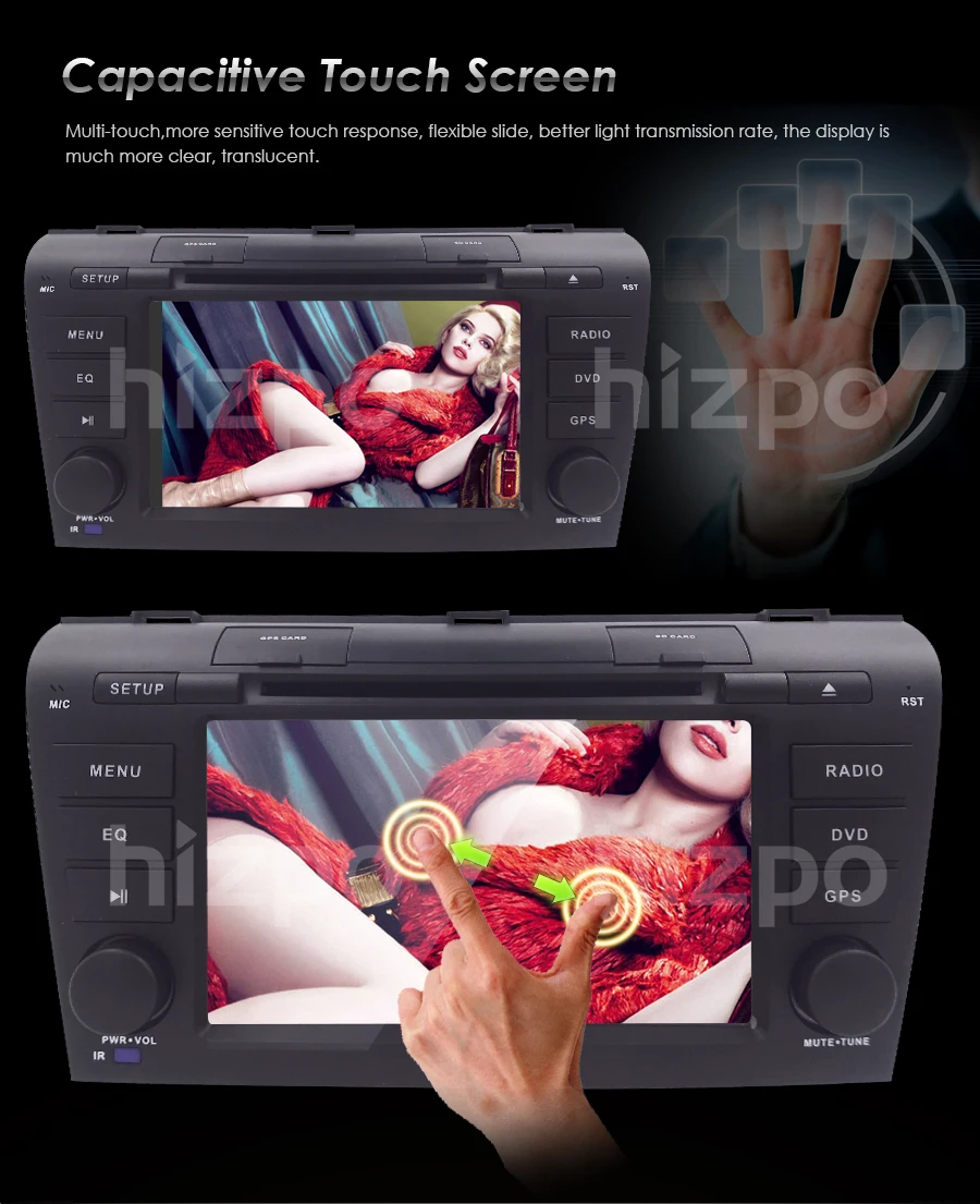Discount 7 "Double 2 Din Car DVD Player AutoRadio for Mazda 3 2004-2009 Head Unit with GPS Bluetooth, USB, CD, 3G Navigation Free Camera 8
