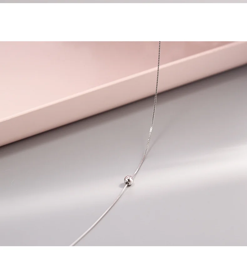 925 пробы серебряный маленький мини-Шарик Короткое ожерелье с подвеской для женщин крутой минималистичный подарок для девочек ювелирные изделия ключицы ожерелья цепи