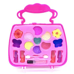 Детский узор, тени для век, губная помада, набор игрушек, куклы для девочек, принцесса, ролевые косметические игровые наборы с розовым