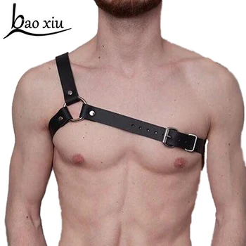 

Hot Fashion Faux Leather Adjustable Harness Sexy Men Women Body Chest Bondage Unisex metal punk rock Straps Party Suspenders