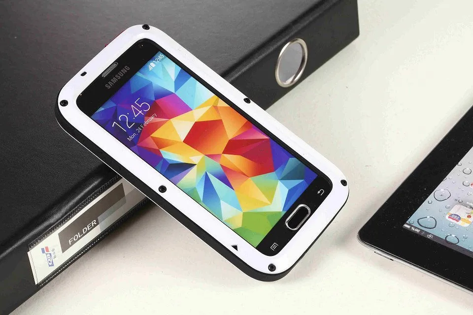 imágenes para Doom armor Dirt Choque de Metal De Aluminio de lujo cajas del teléfono de samsung Galaxy S5 S6 NOTE5 nota4 nota 3 nota 5 cubierta + Templado vidrio imágenes para Doom armor Dirt Choque de Metal De Aluminio de lujo cajas del teléfono de samsung Galaxy S5 S6 NOTE5 nota4 nota 3 nota 5 cubierta + Templado vidrio