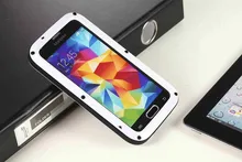 Luxury Doom armor Dirt Shock Metal Aluminum phone cases For samsung Galaxy NOTE5 S3 S4 S5 S6 note4 note 3 cover + Tempered glass
