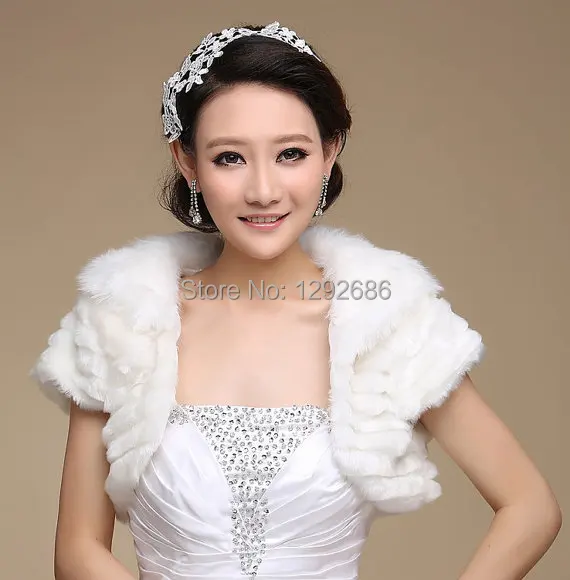 ivory faux fur bolero