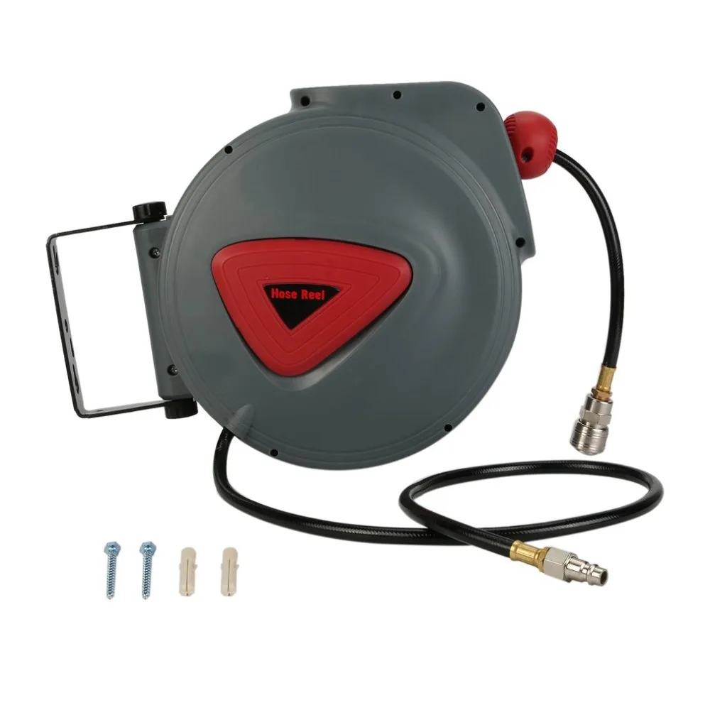 

Wall Mounted 12M Water Hose Reel Compact Automatic Hose Reel Retractable Air Hose Reel Durable Garden Accessories