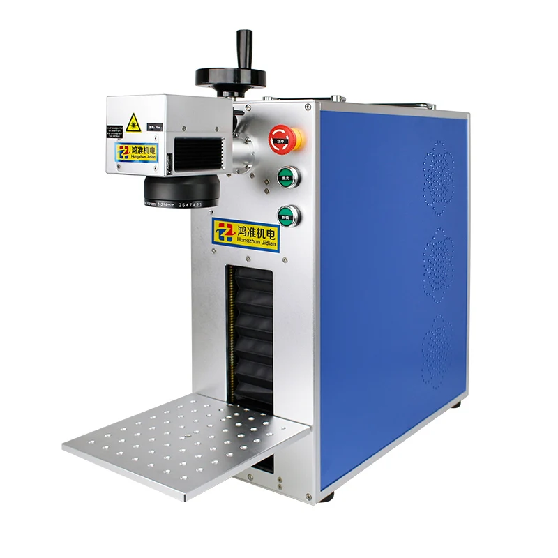  20W Portable Desktop Fiber Laser Making Metal Engraving Machine For Phone LCD Separate Frame Cuttin