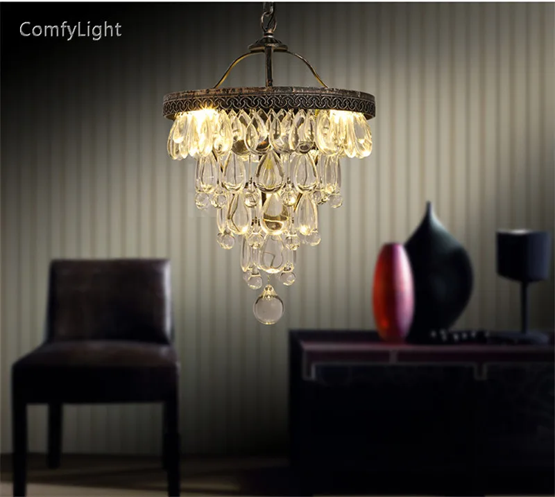 Роскошный хрустальный подвесной светильник, современный подвесной светильник, абажур для столовой/фойе/домашнего освещения, светильники, ретро хрустальная лампа