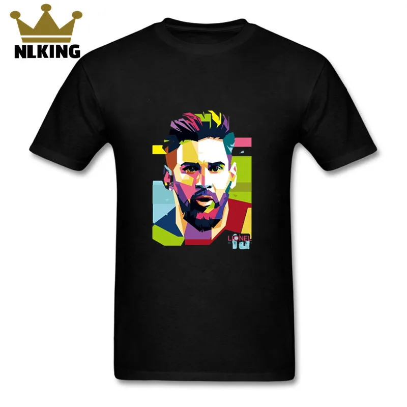 Горячая Распродажа 2018 модная футболка Lionel Messi Женская Мужская с коротким рукавом