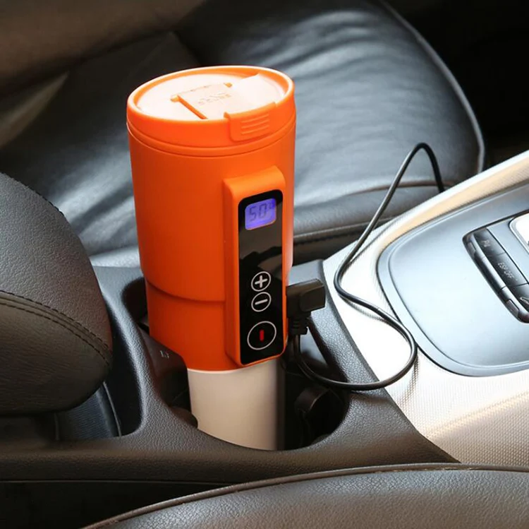 Роскошный термос для автомобиля с чашкой быстрого нагрева, 10 минут, с USB, 12 В, зарядное устройство, электрическая Автомобильная бутылка для кипятка, водонагреватель