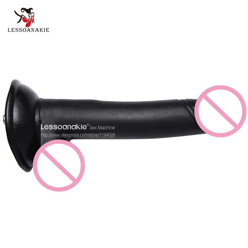 D36 7 5 Black all surface smooth font b dildo b font Sex Machine Accessory No