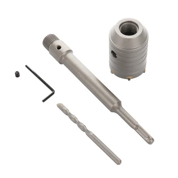 

200mm Air Conditioner Punch Reamer SDS Plus Shank Hole Saw Cutter Concrete Cement Stone Wall Hollow Drill Bit With Wrench set