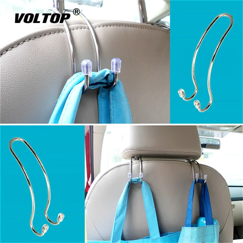 

Car Hook Clips Metal Car Seat Hook Auto Headrest Hanger Bag Holder for Car Bag Purse Cloth Grocery Storage Auto Fastener