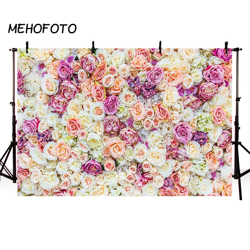 

MEHOFOTO Flower Wall Background for Wedding Photography Valentine's Day Decorations Backdrop Photobooth Photo Studio Props