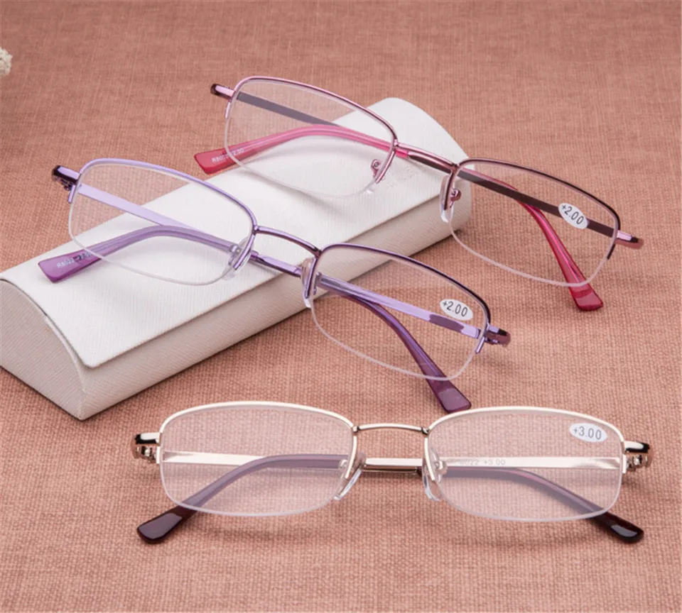 Iboode, Анти-усталость, очки для чтения, для женщин и мужчин, простая маленькая оправа, очки для чтения, легкие металлические очки для дальнозоркости, Feminino