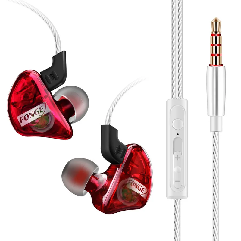

Fonge Transparent T01 In-Ear Earphone Subwoofer Stereo Bass Earbuds Headset with Mic for HTC Huawei smart phone um