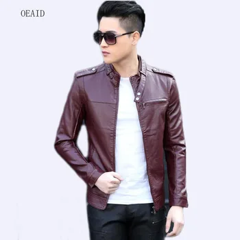 

Plus Size 3XL Motorcycle Leather Jacket Men Jackets 2020 Spring Short Slim Men's Leather Clothing Outerwear Male Black Coat