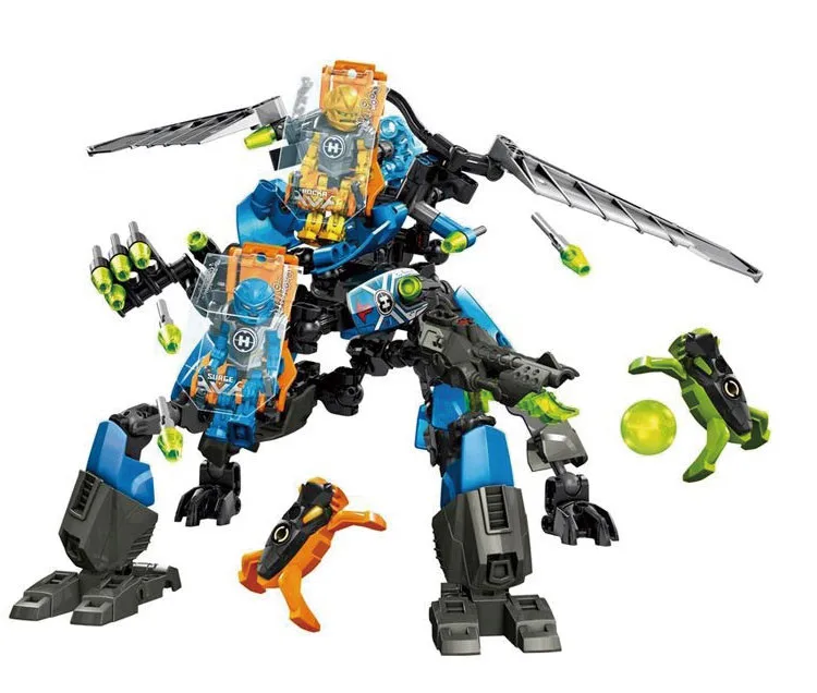 New Building Blocks Compatible Lepins &amp Bela Hero Factory 6.0 Star Soldier Action Figure Surge Rocka Combat Machine Plastic | Игрушки и