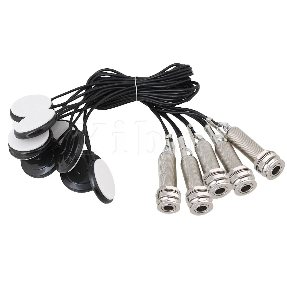 

Yibuy 5xMandolin Dual Twin Internal Sensor Transducer Pickup with Endpin Jack