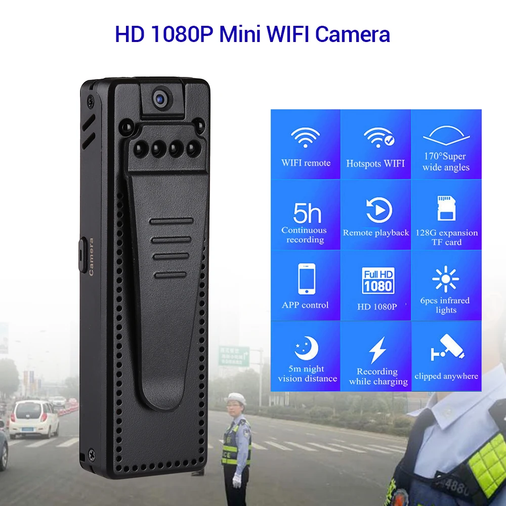 

super Mini HD 1080P WIFI Camera Body small Cameras Recording For Court Evidence DVR Digital Camcorders Night Vision Car Camera