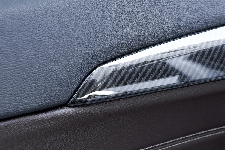 4 шт. углеродного волокна ABS хромированные дверные внутренняя ручка декоративные Панель Накладка для BMW X1 F48- для BMW X2 F47 авто