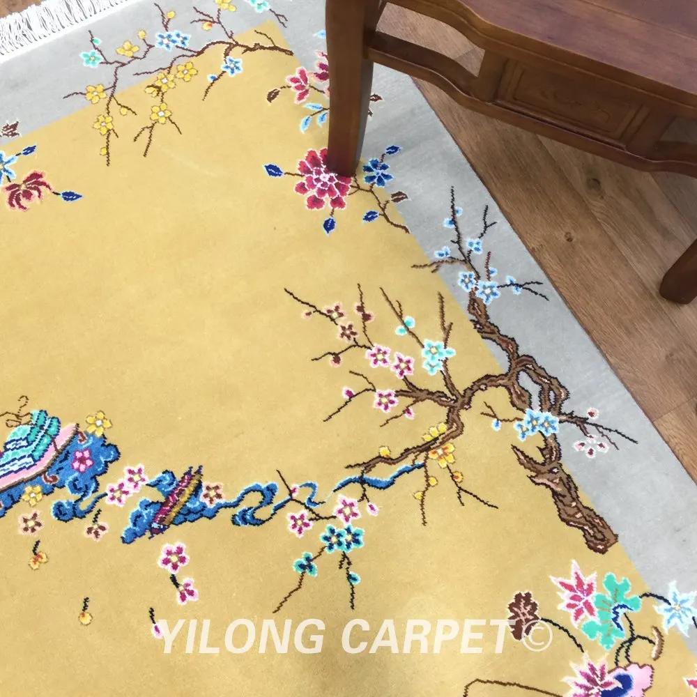 YILONG 4 'x 6' пустынный цветной шерстяной коврик китайские декоративные искусства