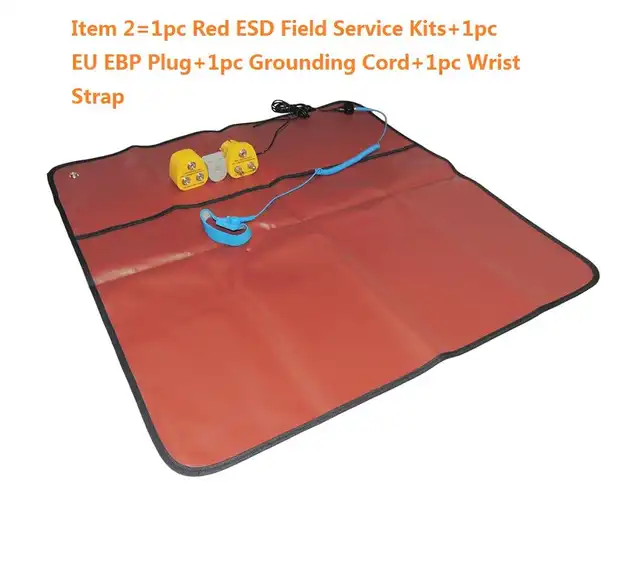 Esd Mat Blue Red 60 60cm With Antistatic Wrist Strap And 2m