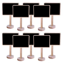 10 шт., креативная маленькая доска, мини деревянная доска для сообщений, знак, меловая доска, этикетка, ценник, цветочный садовый орнамент