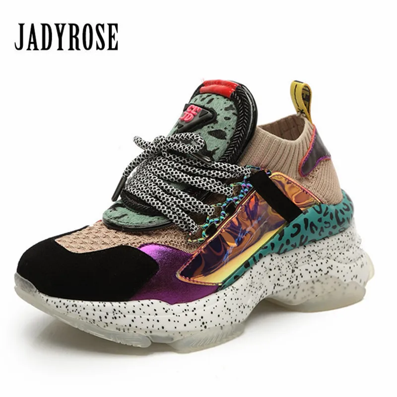 

Jady Rose Colorful Women Sneakers Platform Creepers Casual Flat Shoes Woman Espadrilles Tenis Feminino Trainers Ladies Shoes